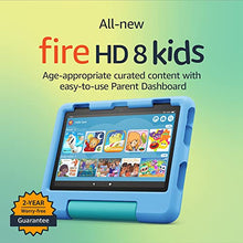 Load image into Gallery viewer, Amazon Fire HD 8 Kids tablet, 8" HD display, ages 3-7, includes 2-year worry-free guarantee, Kid-Proof Case, 32 GB, (2022 release), Blue