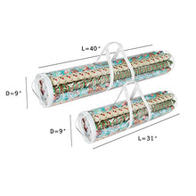 Load image into Gallery viewer, Elf Stor 798976 Christmas Birthday Holiday Storage Set of 2 | Holds 40" & 31" Wrapping Paper Rolls, One Bag for Each, 1 Pack Clear