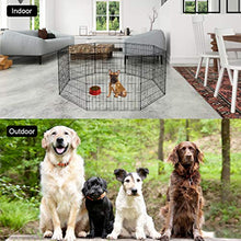 Load image into Gallery viewer, BestPet 24 Tall Foldable Dog Playpen Crate Fence Pet Kennel Play Pen Exercise Cage 8 Panel Black