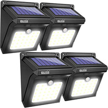Load image into Gallery viewer, BAXIA TECHNOLOGY Solar Outdoor Lights Wireless Security Motion Sensor Outdoor Lights Solar Lights Outdoor Waterproof for Front Door,Backyard,Steps,Garage,Garden (400LM,4 Packs)