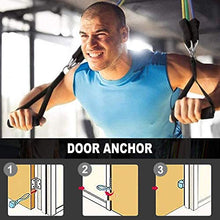Load image into Gallery viewer, Resistance Bands Set, Exercise Bands Elastic for Fitness Training Yoga Physical Therapy Home Workouts with Handles Door Anchor Ankle Straps & Waterproof Bags, Portable Exercise Equipment for Men/Women