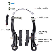 Load image into Gallery viewer, Bike Brakes Mountain Bike V Brakes Set Replacement Fit for Most Bicycle, Road Bike, MTB, BMX (Aluminum Alloy, 1 Pair)