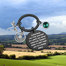 Load image into Gallery viewer, AKTAP Sasenach Inspired Keychain Sassenach Scottish Jewelry Gift Sometimes You Find Yourself On a Path You Never Expected