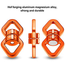 Load image into Gallery viewer, AusKit Swing Swivel, 30 KN Safest Rotational Device Hanging Accessory for Web Tree Swing, Therapy Swing, Aerial Dance, Swing Spinner Hanger, Rock Climbing, Hanging Hammocks (Orange)