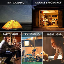 Load image into Gallery viewer, Onite USB LED Camping Light, Outdoor Light with Simple Switch, Also for Garage Warehouse Car Truck Fishing Boat Outdoor Portable LED Bulb, Emergency Light, or Children Bed Lamp, WarmWhite(Pack of 1)