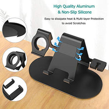 Load image into Gallery viewer, 3 in 1 Aluminum Charging Station for Apple Watch Charger Stand Dock for iWatch Series 4/3/2/1,iPad,AirPods and iPhone Xs/X Max/XR/X/8/8Plus/7/7 Plus /6S /6S Plus(Black)