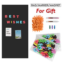 Load image into Gallery viewer, Board2by Magnetic Chalkboard Paper for Wall, 38.9 x 18 Self Adhesive Chalk Board Wallpaper, Blackboard Paper with 46 Magnetic Letters for Kids, Black
