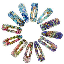 Load image into Gallery viewer, 12 Pcs Hair Clips Pearl Hair Barrettes for Woman Fashion Geometric Acrylic Resin Alligator Hair Pins Large Bows/Clips/Ties for Valentines Day Gifts Bling Headwear Barrette Styling Tools Accessories