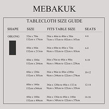 Load image into Gallery viewer, Mebakuk Rectangle Table Cloth Linen Farmhouse Tablecloth Waterproof Anti-Shrink Soft and Wrinkle Resistant Decorative Fabric Table Cover for Kitchen (60" x 144" (12-14 Seats), Turquoise Blue)