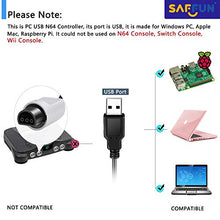 Load image into Gallery viewer, Classic N64 Controller, SAFFUN N64 Wired USB PC Game pad Joystick, N64 Bit USB Wired Game Stick Joy pad Controller for Windows PC MAC Linux Raspberry Pi 3 Sega Genesis (Clear Blue)