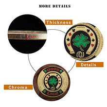 Load image into Gallery viewer, SW AINYROSE Poker Card-Guard Coin Collectibles Table Games Poker - Good Luck w/Plastic Case, Las Vegas Good Luck Horseshoe/Shamrock Poker Coin Chip Card Guard Protector