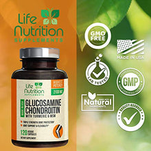 Load image into Gallery viewer, Glucosamine with Chondroitin Turmeric MSM, Triple Strength 2100mg, for Hip, Knee, Joint & Back Comfort - Made in USA - Joint Supplement with Boswellia & Bromelain. Non GMO - 120 Capsules
