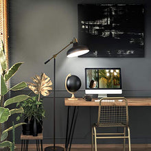Load image into Gallery viewer, Brightech Wyatt - Industrial Floor Lamp for Living Rooms & Bedrooms - Rustic Farmhouse Reading Lamp - Standing, Adjustable Arm Indoor Pole Lamp for Crafts & Tasks