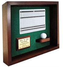 Load image into Gallery viewer, Eureka Golf Products Hole in One Ball & Scorecard or Photo Shadowbox Display-Free Engraved Plate