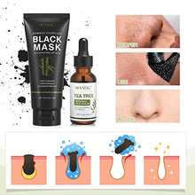 Load image into Gallery viewer, Blackhead Peel Off Face Mask, SHVYOG 3-in-1 Blackhead Remover Charcoal Mask with Brush & Tea Tree Serum, Purifying & Deep Cleansing Black Mask for Blackheads, Dirt, Acne, Pores Shrinking (100g+30ml)