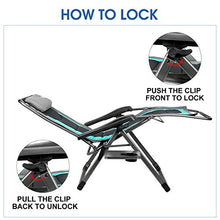 Load image into Gallery viewer, EVER ADVANCED Oversize XL Zero Gravity Recliner Padded Patio Lounger Chair with Adjustable Headrest Support 350lbs, Green