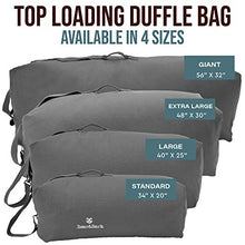 Load image into Gallery viewer, Top Load Canvas Duffel Bag -Grey 34x20" - Military and Army Cargo Style Carryall Duffle – Extra Large College Student, Backpacking, Travel and Storage Shoulder Bag