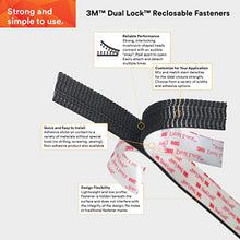 Load image into Gallery viewer, 3M Dual Lock Reclosable Fasteners Heavy Duty Industrial Use Black TB3550 1" x 10 ft Mated Strip Indoor/Outdoor Use Great for Metal, Glass, Acrylic, PC, ABS