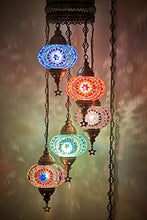 Load image into Gallery viewer, (Choose from 12 Designs) Turkish Moroccan Mosaic Glass Chandelier Lights Hanging Ceiling Lamps (XLarge-2)