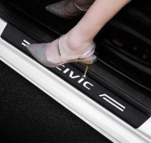 Load image into Gallery viewer, GEERUI 4PCS Threshold Protection Sticker Reflective Carbon Fiber Sticker Decorative Door Entry Guard Door Threshold Scratch Pad Film for Honda Civic All Years. (White-4PCS)