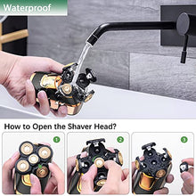 Load image into Gallery viewer, Head Shavers for Bald Men, CHLANT Bald Head Shavers for Men Cordless Rechargeable,Electric Shavers Wet&Dry Waterproof 5 in 1 Rotary Shaver Electric Razor Grooming Kits with Hair Clippers Beard Trimmer