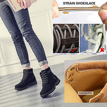 Load image into Gallery viewer, Athlefit Women's Work Waterproof Hiking Combat Boots Lace up Low Heel Booties Ankle Boots size 6 Black