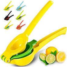 Load image into Gallery viewer, Zulay Metal 2-In-1 Lemon Lime Squeezer - Hand Juicer Lemon Squeezer - Max Extraction Manual Citrus Juicer