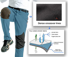 Load image into Gallery viewer, Gash Hao Mens Snow Ski Waterproof Softshell Snowboard Pants Outdoor Hiking Fleece Lined Zipper Bottom Leg (180navy, 32W x 32L)