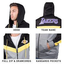 Load image into Gallery viewer, Ultra Game NBA Los Angeles Lakers Mens Soft Fleece Full Zip Jacket Hoodie, Team Color, X-Large