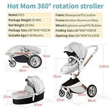 Load image into Gallery viewer, Baby Stroller 360 Degree Rotation Function,Hot Mom Baby Carriage Pu Leather Pushchair Pram 2020,Grey