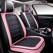 Load image into Gallery viewer, BABYBLU Leather Car Seat Covers Full Set for Women,Men,Water Proof Synthetic Leather for Cars SUV Pick-up Truck Universal Fit Set for Auto Interior Accessories(Airbag Compatible) (Pink)