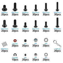 Load image into Gallery viewer, 500Pcs RC Screw Kit RC Repair Tool Assortment Set Universal Screws Hardware Fasteners Set RC Spare Parts & Repair Accessories Set for 1/8 1/10 1/12 1/16 Scale RC Cars Truck Crawler DIY Parts