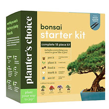 Load image into Gallery viewer, Bonsai Starter Kit - The Complete Growing Kit to Easily Grow 4 Bonsai Trees from Seed + Comprehensive Guide & Bamboo Plant Markers - Unusual Gardening Gifts Ideas for Women - Indoor Bonzai Tree Seeds