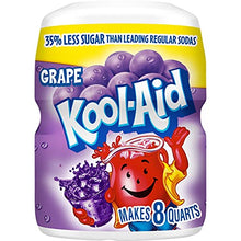 Load image into Gallery viewer, Kool-Aid Caffeine Free Grape Sweetened Powdered Drink Mix 1 Count 19 oz Canister