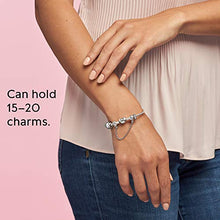 Load image into Gallery viewer, Pandora Jewelry Moments Heart Clasp Snake Chain Charm Sterling Silver Bracelet, 6.7"
