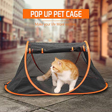 Load image into Gallery viewer, porayhut Mispace Portable Indoor/Outdoor Pet Cage/Pet Tent-Pop Up Cat Crate,Foldable Kennel,Comfy Puppy House-Washable Fabric Cover, with Portable Carry Bag & Two Stakes