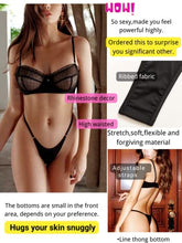 Load image into Gallery viewer, Kaei&Shi Sexy Lingerie for Women,Ruffle 2 Piece Lace Lingerie Set,Underwire Ribbed Bra and Panty Sets Valentine Black Medium
