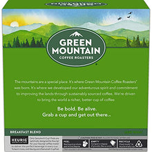 Load image into Gallery viewer, Green Mountain Coffee Roasters Breakfast Blend, Single-Serve Keurig K-Cup Pods, Light Roast Coffee Pods, 32 Count