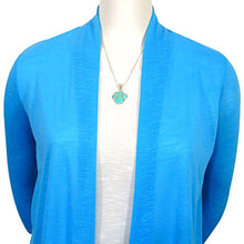 Load image into Gallery viewer, Dog Paw Pendant Necklace 925 Sterling Silver & Genuine Turquoise (20", Turquoise)