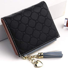 Load image into Gallery viewer, Wallet for Women Small Compact Wallet Bifold, RFID Wallet Credit Card Holder Mini Bifold Pocket Wallet (Black)