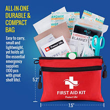 Load image into Gallery viewer, First Aid Kit - 100 Piece - Small First Aid Kit for Camping, Hiking, Backpacking, Travel, Vehicle, Outdoors - Emergency & Medical Supplies