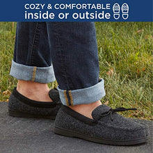 Load image into Gallery viewer, Dearfoams Men's Microsuede Moccasin with Whipstitch Slipper, Coffee, Medium