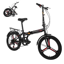 Load image into Gallery viewer, HUUH Folding Bikes for Adults,20" 7 Speed City Folding Compact Bike Bicycle Urban CommuterćShip from USAć (Black)