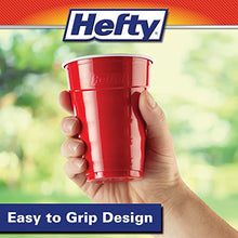 Load image into Gallery viewer, Hefty Party On Disposable Plastic Cups, Red, 18 Ounce, 30 Count