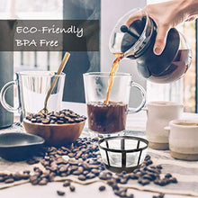 Load image into Gallery viewer, FIFOKICHO Reusable 8-12 Cup Basket Coffee Filter for Most Mr. Coffee and Black & Decker Regal and Procter Silex Coffee Makers BPA Free Dishwasher Safe ECO-Friendly 4 Packs