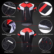 Load image into Gallery viewer, Lixada Men's Cycling Jersey Set Bicycle Short Sleeve Set Quick-Dry Breathable Shirt+3D Cushion Shorts Padded Pants
