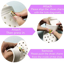 Load image into Gallery viewer, FOOIND 45PCS Shoe Charms Glow in the Dark & 1 Wristbands ,Food Pattern Shoe Charms for Croc Clog Shoes Bands Bracelet Wristband Party, Dinosaur Pattern Shoe Charms for Teens Children Birthday Gifts
