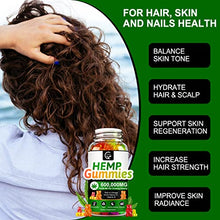 Load image into Gallery viewer, (3 Pack) Hemp Gummies 600,000mg Extra Strength -180ct - Promotes Focus Calm, Sleep and Calm Mood, 100% Natural Hemp Oil Extract Infused Gummies, Vegan, Non-GMO, Gluten-Free