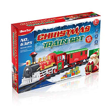 Load image into Gallery viewer, iBaseToy Christmas Train Set with Controllable Sound & Light, Battery Powered Train for Christmas Tree, kids Train Toy Set with 52"Railway Track & 4 Cars, Gift for 3 4 5 6 Year Old Boys Girls Toddlers