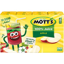 Load image into Gallery viewer, Mott's Original Apple 100% Juice, 6.75 Fluid Ounce Juice Box, 8 Count